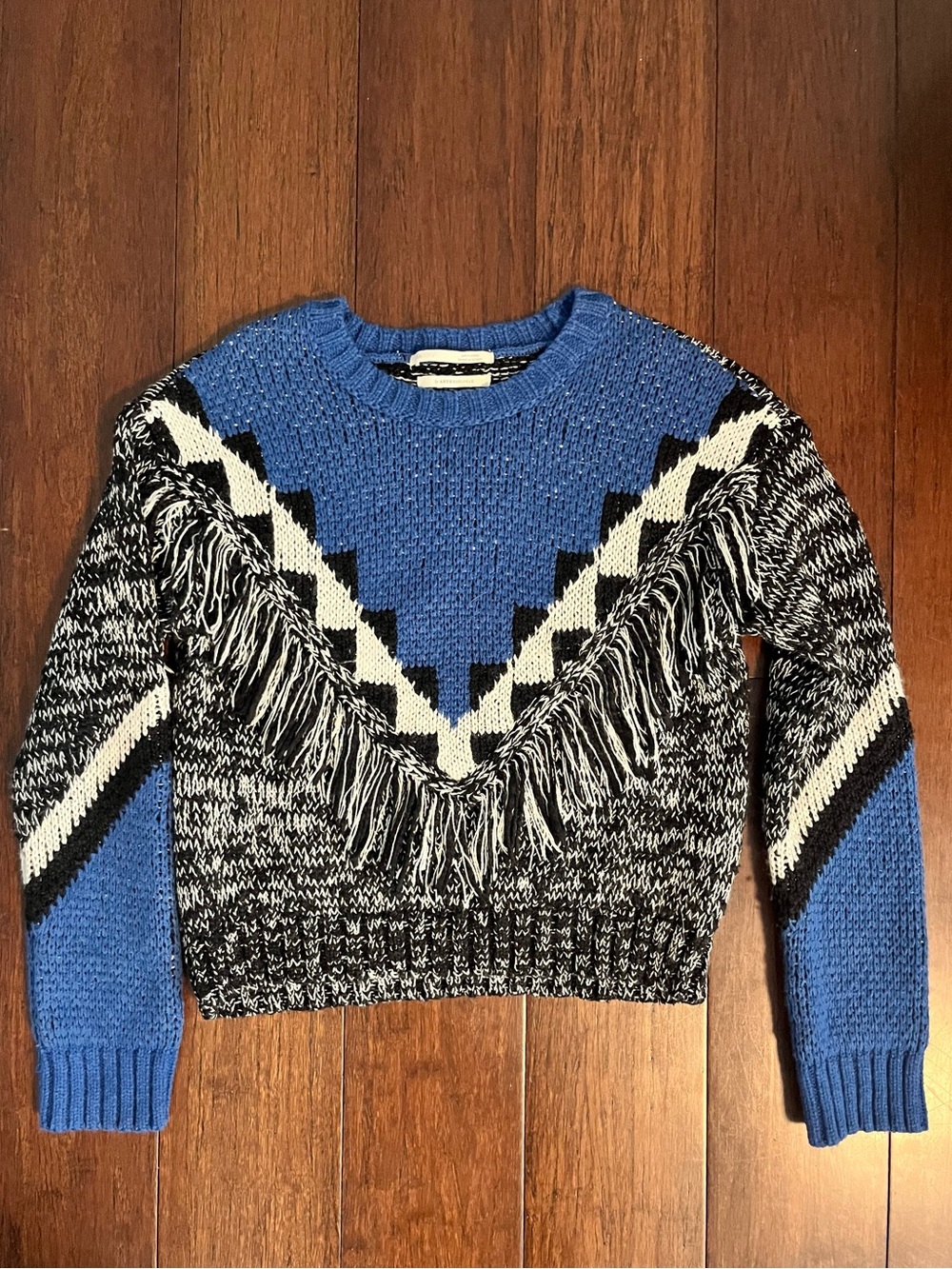 Anthropologie Miska Fringed Sweater Size XXS